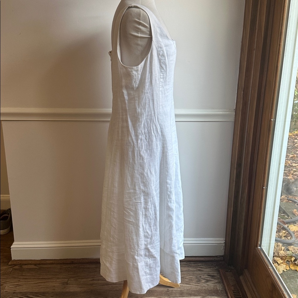 Lilly Pulitzer, calina, White linen midi sundress size 16 EUC - Picture 5 of 10